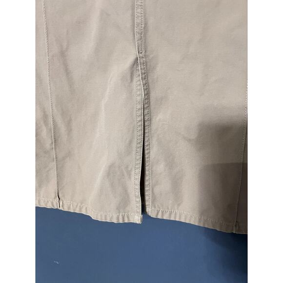 VTG Of Khakis Long Chino Skirt Maxi Slit Minimalist Khaki Tan Large Y2K - Picture 4 of 7